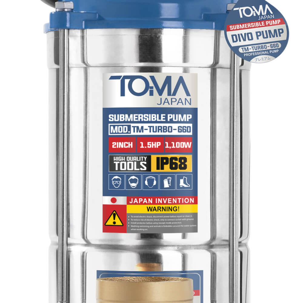 ปั๊มจุ่ม TOMA JAPAN รุ่น TM-TURBO-660 ขนาด 2 นิ้ว 1.5HP 1,100W